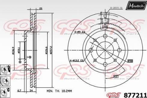 Maxtech 877211.6880 - Bremsscheibe alexcarstop-ersatzteile.com