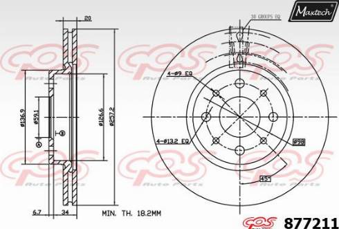 Maxtech 877211.0000 - Bremsscheibe alexcarstop-ersatzteile.com