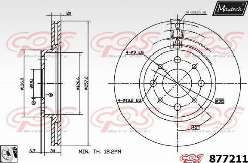 Maxtech 877211.0080 - Bremsscheibe alexcarstop-ersatzteile.com