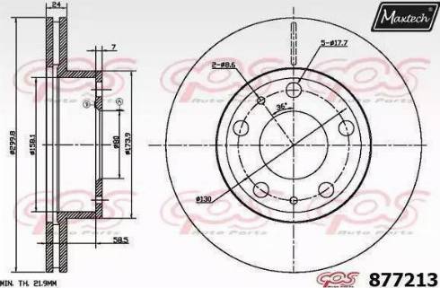 Maxtech 877213.0000 - Bremsscheibe alexcarstop-ersatzteile.com