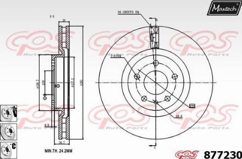 Maxtech 877230.6980 - Bremsscheibe alexcarstop-ersatzteile.com