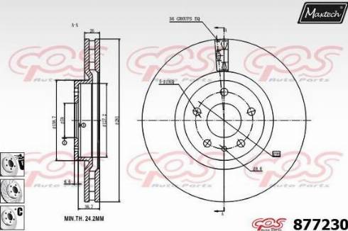 Maxtech 877230.6880 - Bremsscheibe alexcarstop-ersatzteile.com