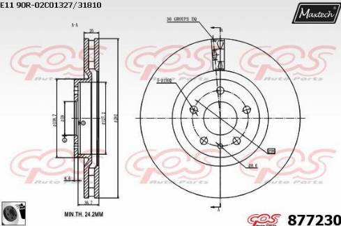 Maxtech 877230.0060 - Bremsscheibe alexcarstop-ersatzteile.com