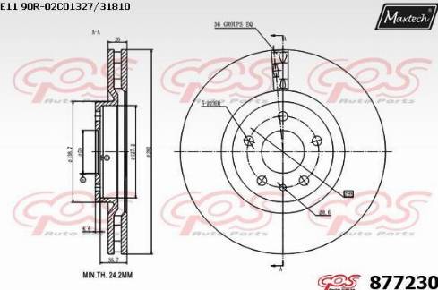 Maxtech 877230.0000 - Bremsscheibe alexcarstop-ersatzteile.com