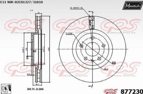 Maxtech 877230.0080 - Bremsscheibe alexcarstop-ersatzteile.com