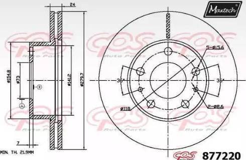 Maxtech 877220.6060 - Bremsscheibe alexcarstop-ersatzteile.com