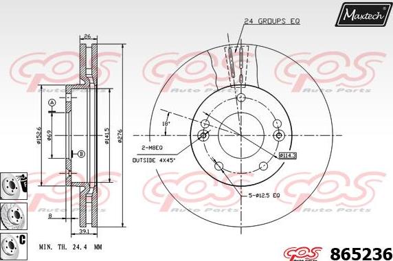 Maxtech 70200650 - Reparatursatz, Bremssattel alexcarstop-ersatzteile.com