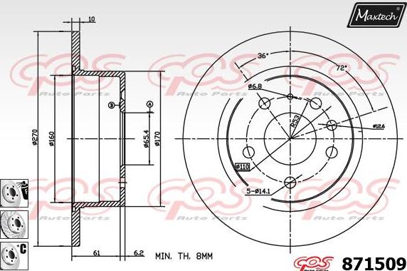 Maxtech 70180381 - Dichtung, Bremssattelkolben alexcarstop-ersatzteile.com