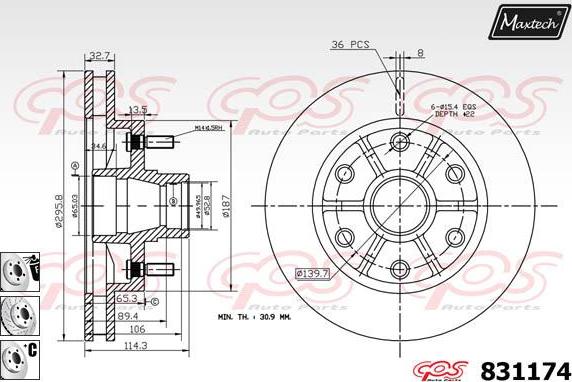 Maxtech 70180338 - Dichtung, Bremssattelkolben alexcarstop-ersatzteile.com