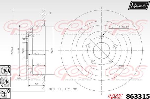 Maxtech 70180332 - Dichtung, Bremssattelkolben alexcarstop-ersatzteile.com