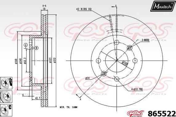 Maxtech 70200342 - Reparatursatz, Bremssattel alexcarstop-ersatzteile.com