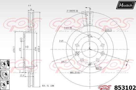 Maxtech 70200231 - Reparatursatz, Bremssattel alexcarstop-ersatzteile.com