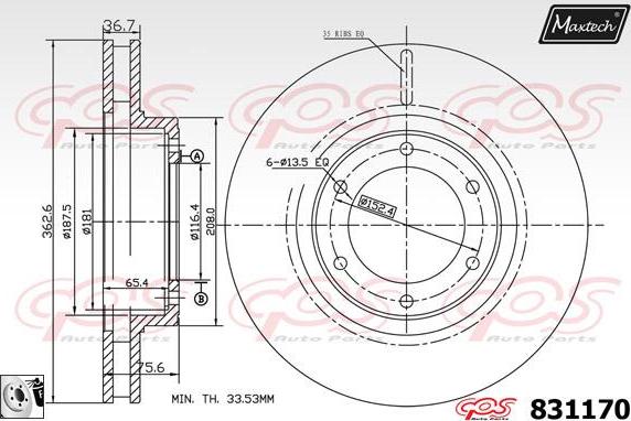 Maxtech 72940038 - Kolben, Bremssattel alexcarstop-ersatzteile.com