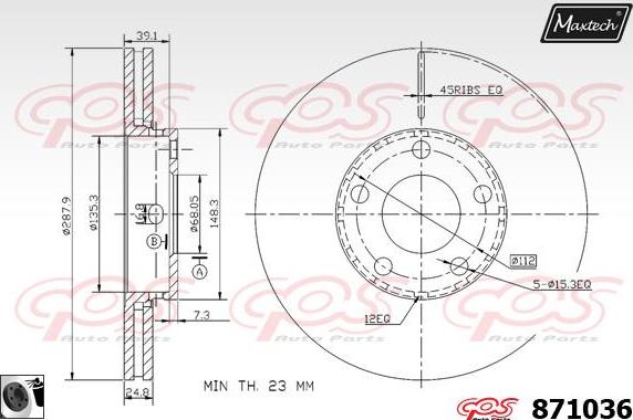 Maxtech 72954006 - Kolben, Bremssattel alexcarstop-ersatzteile.com