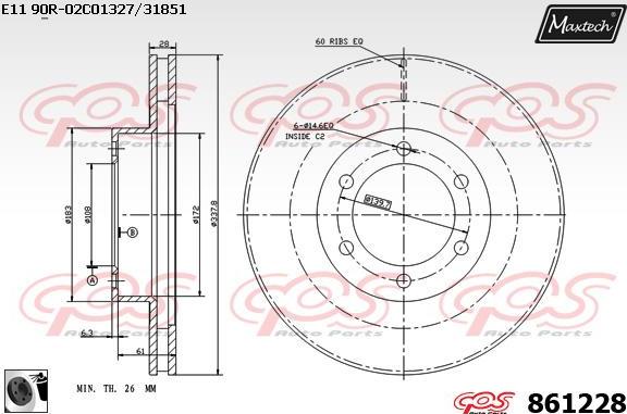 Maxtech 72954012 - Kolben, Bremssattel alexcarstop-ersatzteile.com