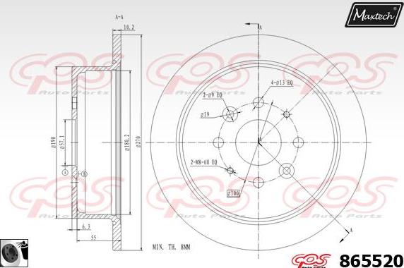 Maxtech 72954028 - Kolben, Bremssattel alexcarstop-ersatzteile.com