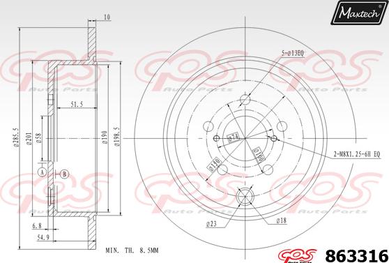 Maxtech 72938029P - Kolben, Bremssattel alexcarstop-ersatzteile.com