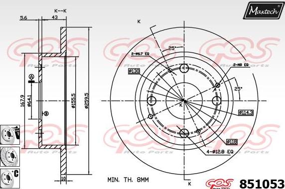 Maxtech 72928002 - Kolben, Bremssattel alexcarstop-ersatzteile.com