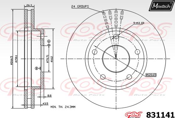 Maxtech 72718003 - Stellelement, Feststellbremse Bremssattel alexcarstop-ersatzteile.com