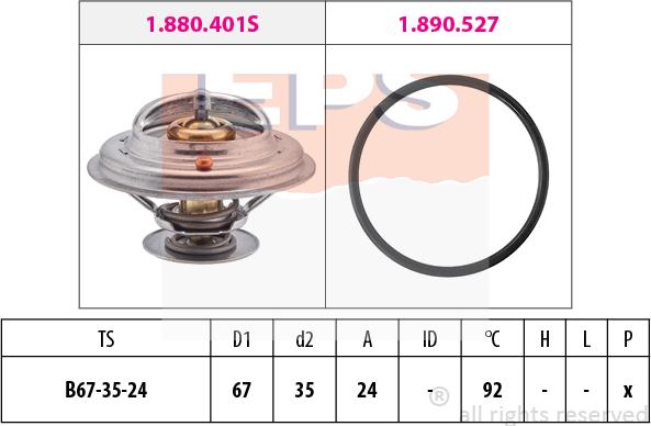 MDR EPS-1880 401 - Thermostat, Kühlmittel alexcarstop-ersatzteile.com