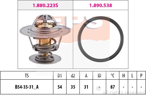 MDR EPS-1880 434 - Thermostat, Kühlmittel alexcarstop-ersatzteile.com