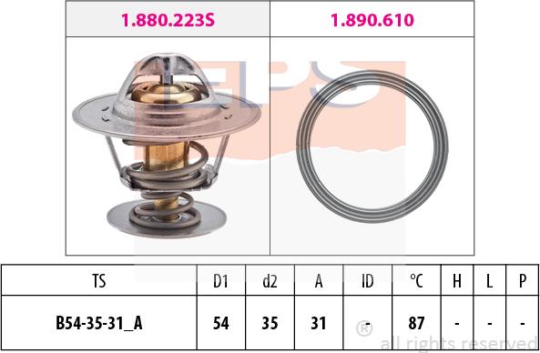 MDR EPS-1880 435 - Thermostat, Kühlmittel alexcarstop-ersatzteile.com