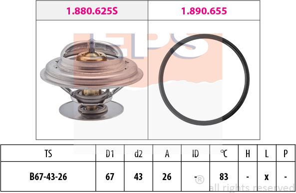 MDR EPS-1880 625 - Thermostat, Kühlmittel alexcarstop-ersatzteile.com