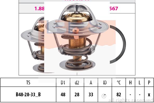 MDR EPS-1880 319S - Thermostat, Kühlmittel alexcarstop-ersatzteile.com