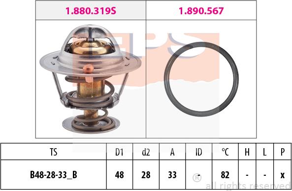 MDR EPS-1880 319 - Thermostat, Kühlmittel alexcarstop-ersatzteile.com