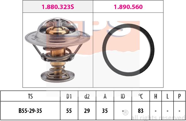 MDR EPS-1880 323 - Thermostat, Kühlmittel alexcarstop-ersatzteile.com