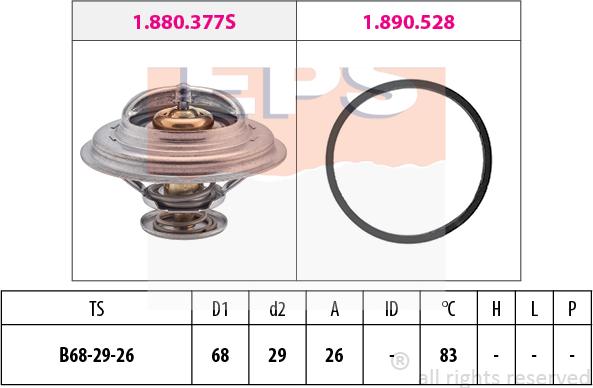 MDR EPS-1880 377 - Thermostat, Kühlmittel alexcarstop-ersatzteile.com