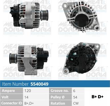 Meat & Doria 5540049 - Generator alexcarstop-ersatzteile.com