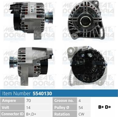 Meat & Doria 5540130 - Generator alexcarstop-ersatzteile.com