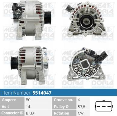 Meat & Doria 5514047 - Generator alexcarstop-ersatzteile.com