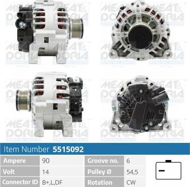 Meat & Doria 5515092 - Generator alexcarstop-ersatzteile.com