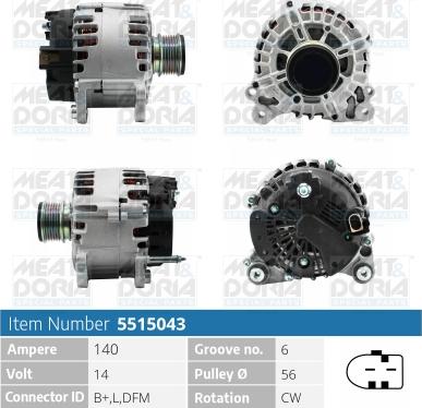 Meat & Doria 5515043 - Generator alexcarstop-ersatzteile.com