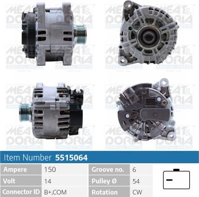 Meat & Doria 5515064 - Generator alexcarstop-ersatzteile.com