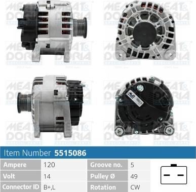 Meat & Doria 5515086 - Generator alexcarstop-ersatzteile.com