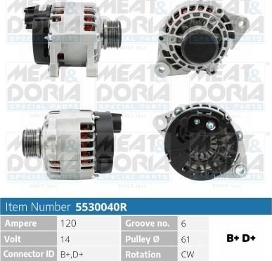 Meat & Doria 5530040R - Generator alexcarstop-ersatzteile.com