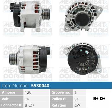 Meat & Doria 5530040 - Generator alexcarstop-ersatzteile.com