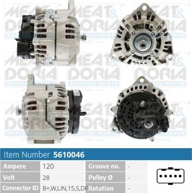 Meat & Doria 5610046 - Generator alexcarstop-ersatzteile.com