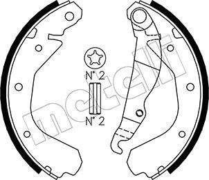 Metelli 53-0307 - Bremsbackensatz alexcarstop-ersatzteile.com