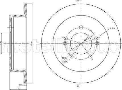 Metelli 23-0592C - Bremsscheibe alexcarstop-ersatzteile.com