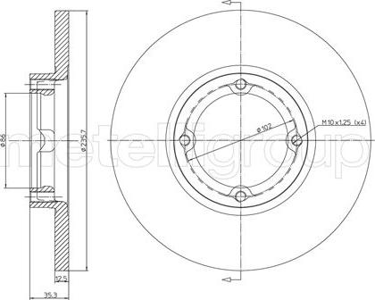 Metelli 23-0597C - Bremsscheibe alexcarstop-ersatzteile.com