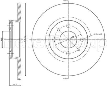 Metelli 23-0179 - Bremsscheibe alexcarstop-ersatzteile.com