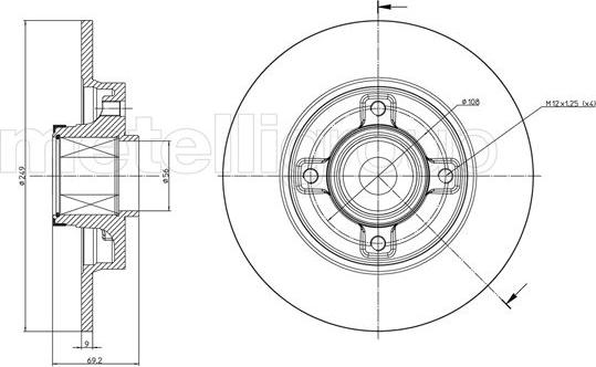 Metelli 23-0878 - Bremsscheibe alexcarstop-ersatzteile.com