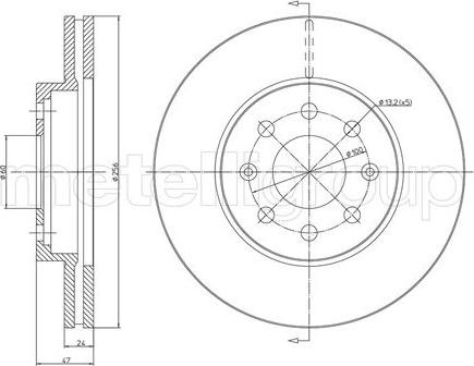 Metelli 23-0718 - Bremsscheibe alexcarstop-ersatzteile.com