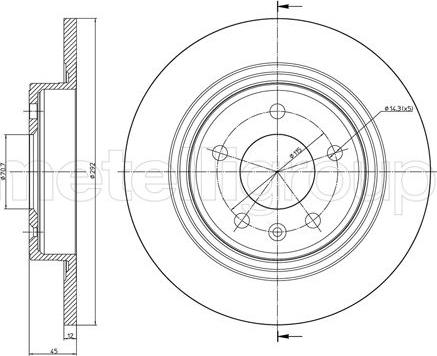 Metelli 23-1004C - Bremsscheibe alexcarstop-ersatzteile.com