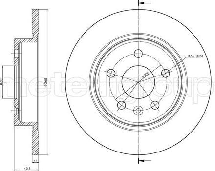 Metelli 23-1002C - Bremsscheibe alexcarstop-ersatzteile.com