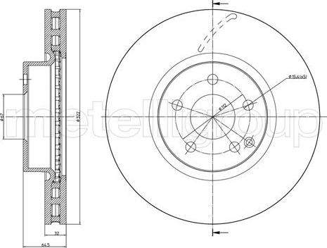 Metelli 23-1026C - Bremsscheibe alexcarstop-ersatzteile.com